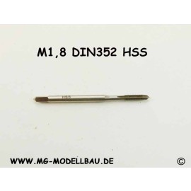 Gewindebohrer M1,8 aus HSS