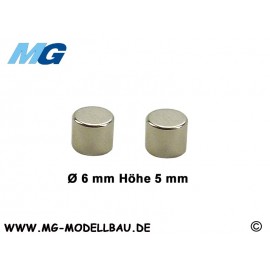 Magnet Ø6,0 x 5,0 mm Neodym (2)