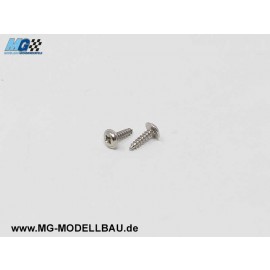 Edelstahl Blechschraube 2x8mm Linsenkopf