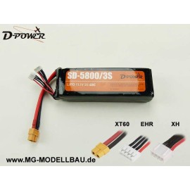 SD58003XT SD-5800 3S Lipo (11.1V) 45C -