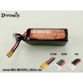 SD58006XT SD-5800 6S Lipo (22.2V) 45C -