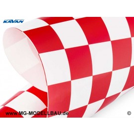 KAVAN covering film -checkered red/white