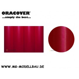 Oracover Bügelfolie perlmutt rot 0,5mtr.