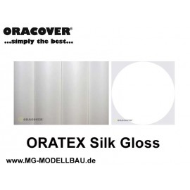 ORATEX silk gloss fabric white 0,5mtr.