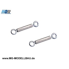 Turnbuckles M2 brass bright nickel