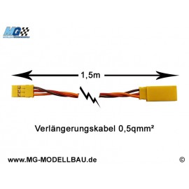 Servo extension cable 150cm Graupner Uni